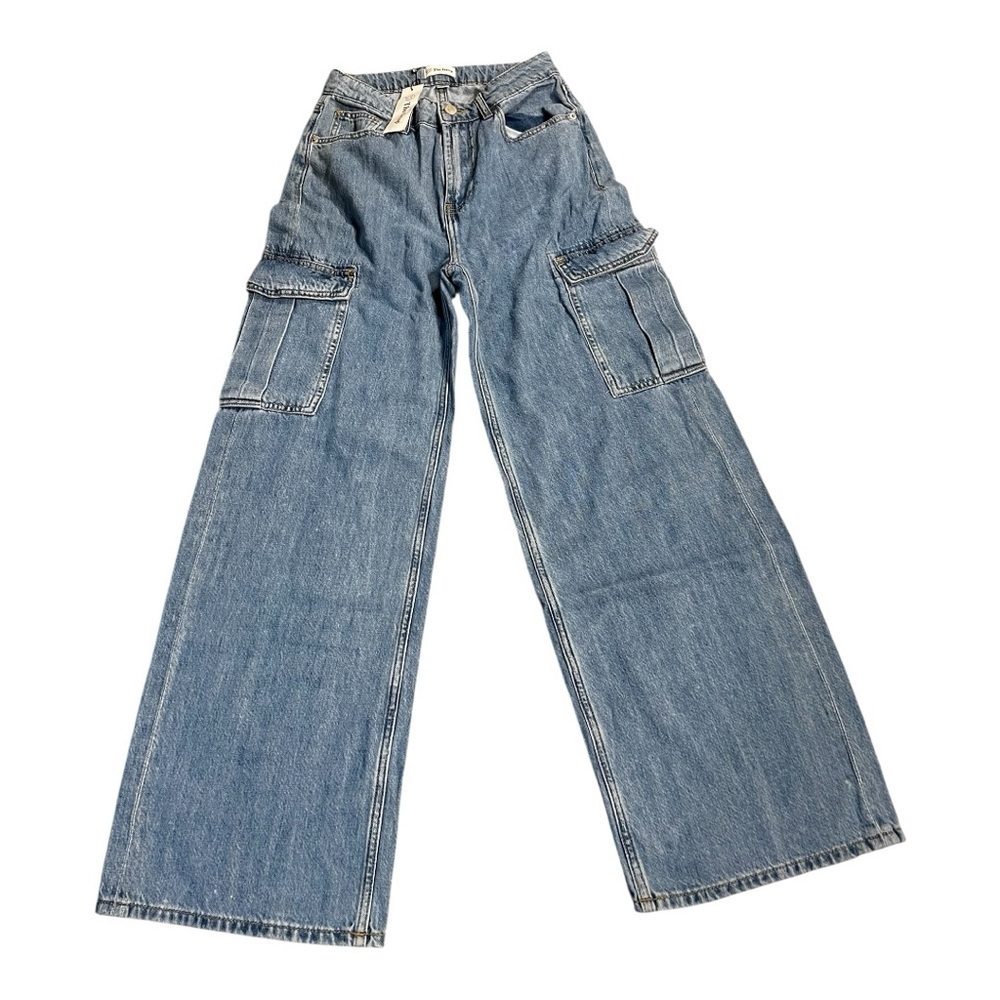 NWT The Drop Women's Montana Light Indigo Cargo Jeans Size 26 - Picture 4 of 14